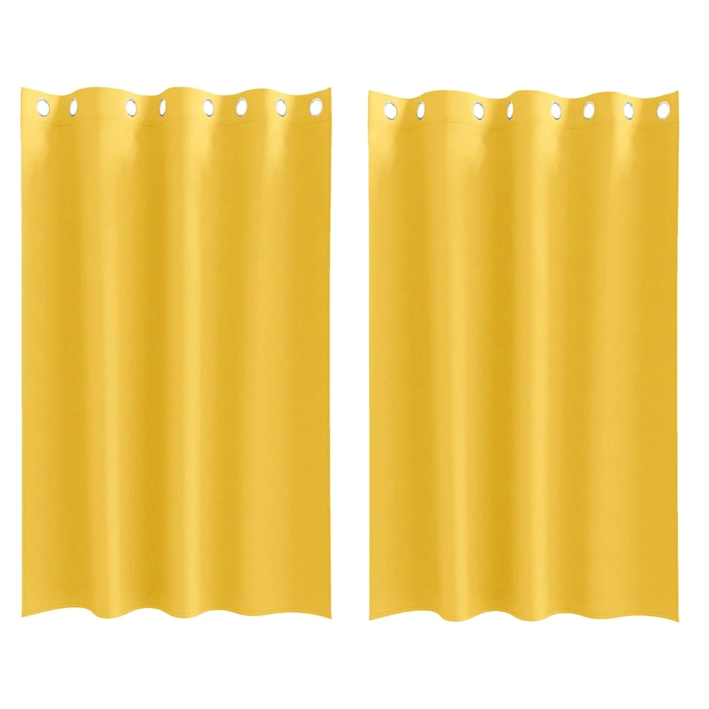Tende Blackout con Anelli 2 pcs Giallo senape 175 x 140 cm 4107394