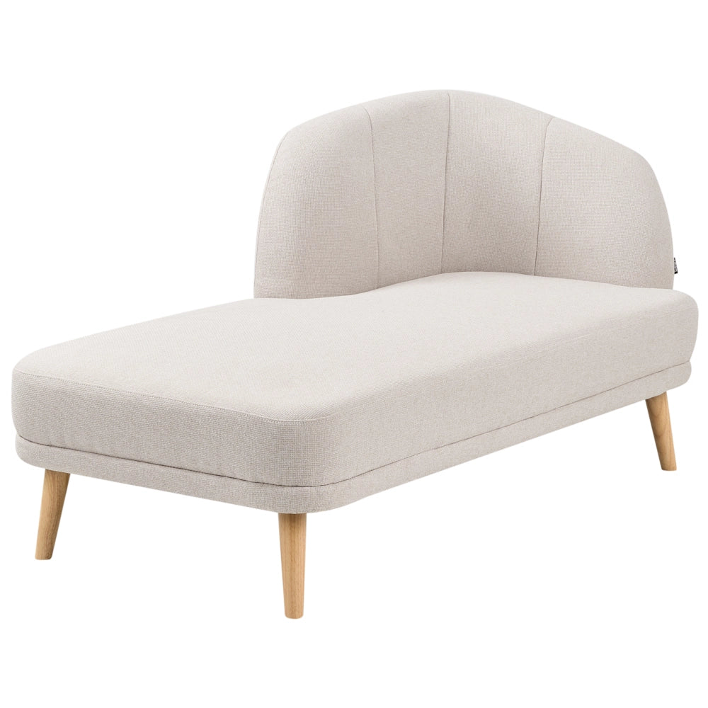 Chaise longue  a destra Tessuto poliestere beige chiaro Mobili da soggiorno tradizionali