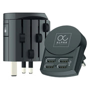 Adattatore da viaggio 4 USB Alpha Prese universali Nero Skross