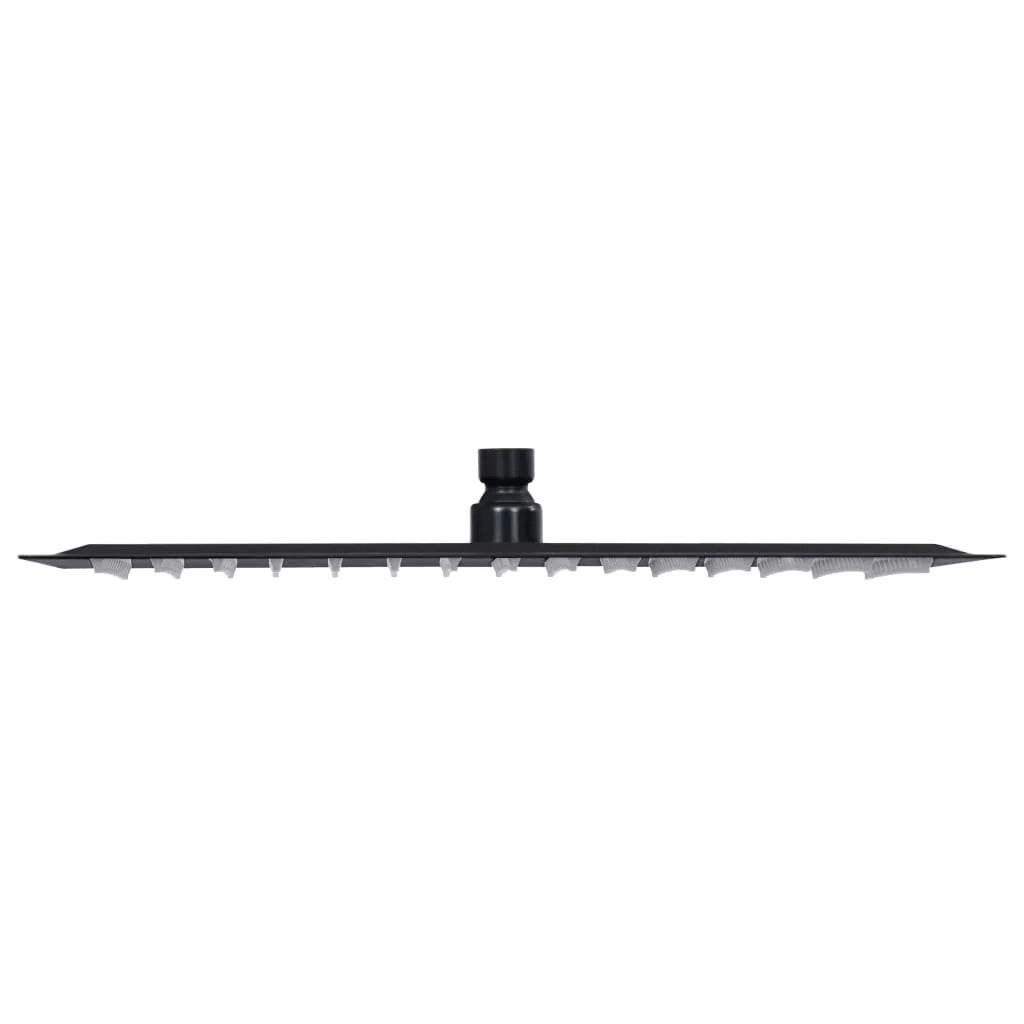 Soffione doccia a pioggia soffione doccia accessorio per il bagno acciaio inox 40 x 40 cm quadrato nero 02_0002080