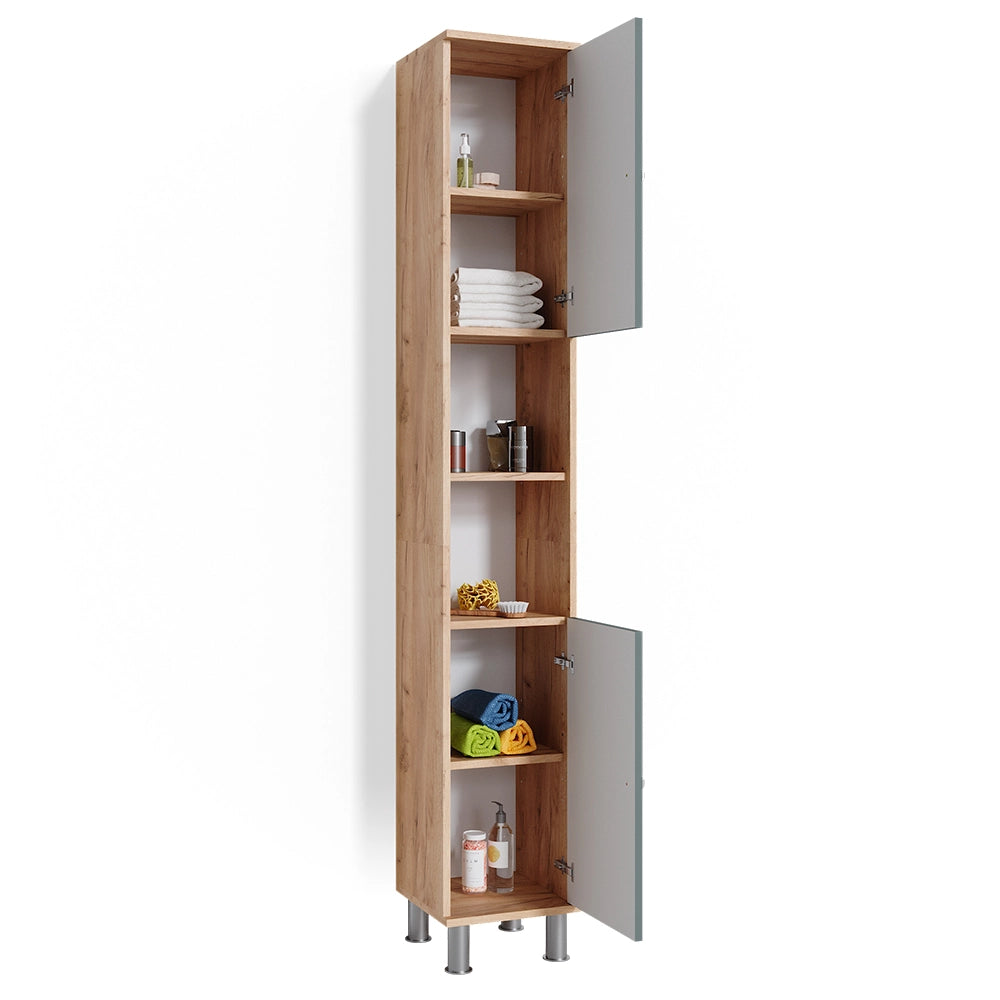 Vicco Mobile bagno alto Quercia dorata 30 x 190 cm