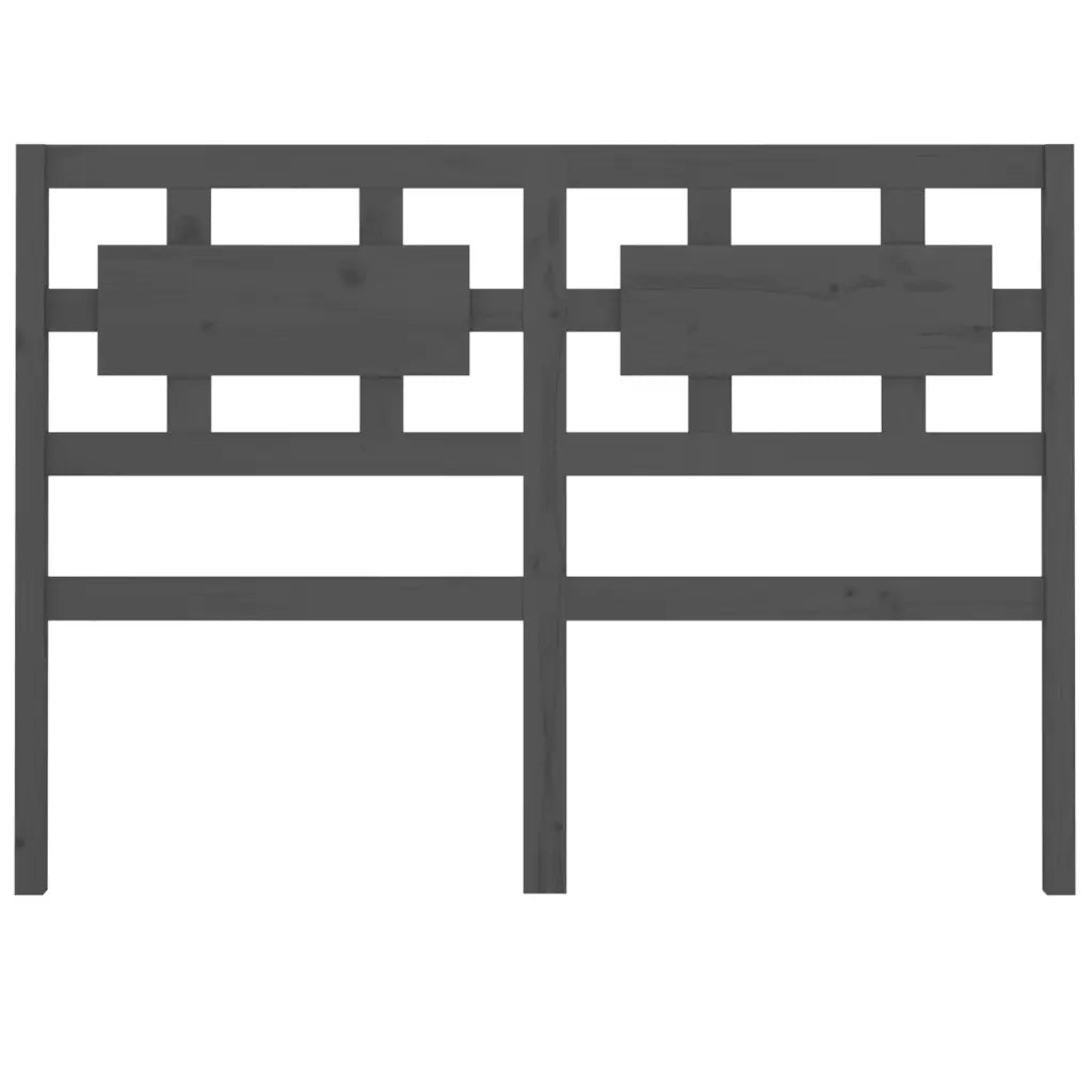Testiera per Letto Grigia 185,5x4x100 cm Legno Massello di Pino 818057