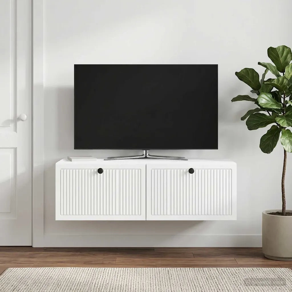 Mobile Porta TV da Muro Bianco 98 x 41 x 30 cm 898015
