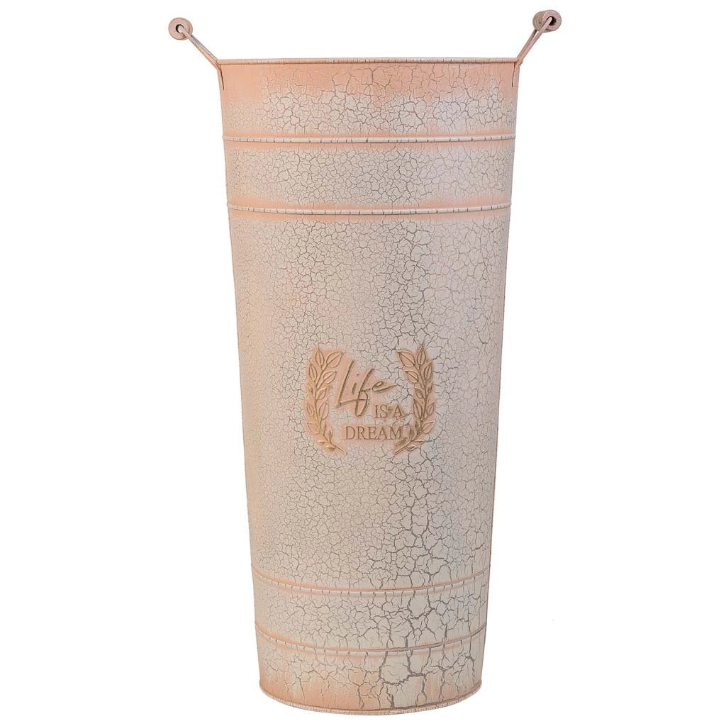 Portaombrelli tondo in metallo rosa d23,5x50h b:18