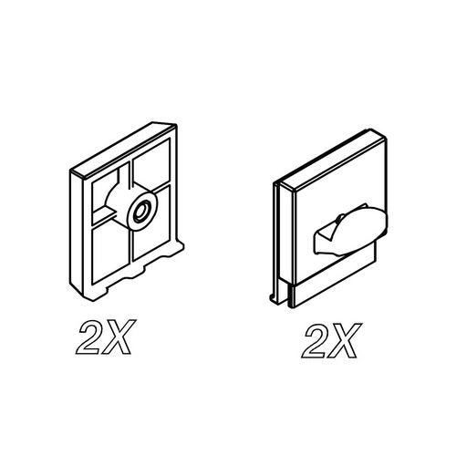 KIT SGANCIO ANTA PER BOX DOCCIA HEXA- Nero- SAMO- pezzi 1