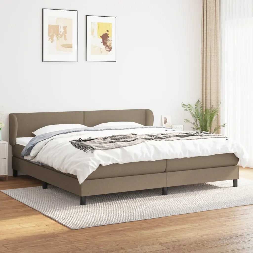 Giroletto a Molle con Materasso Tortora 200x200 cm in Tessuto cod mxl 63281