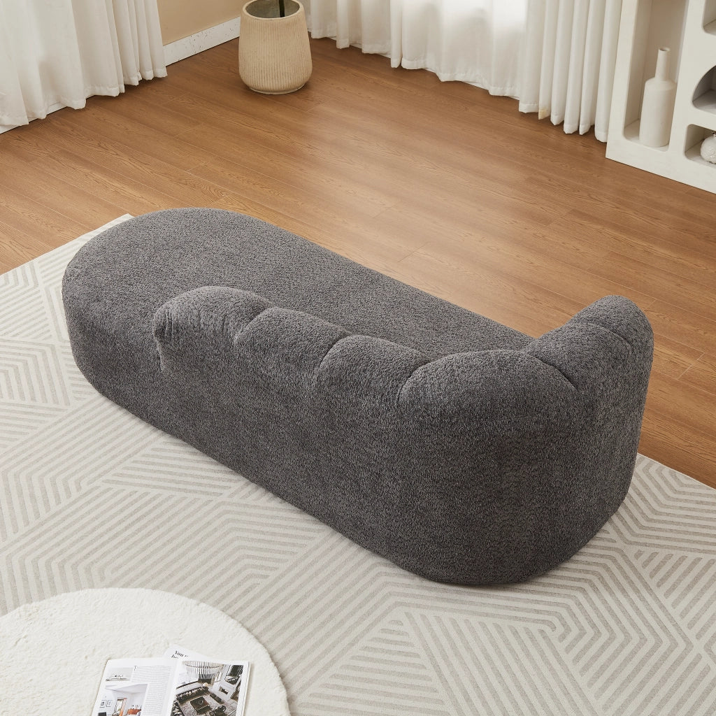 POLTRONA Relax in Chenille Antracite senza braccioli