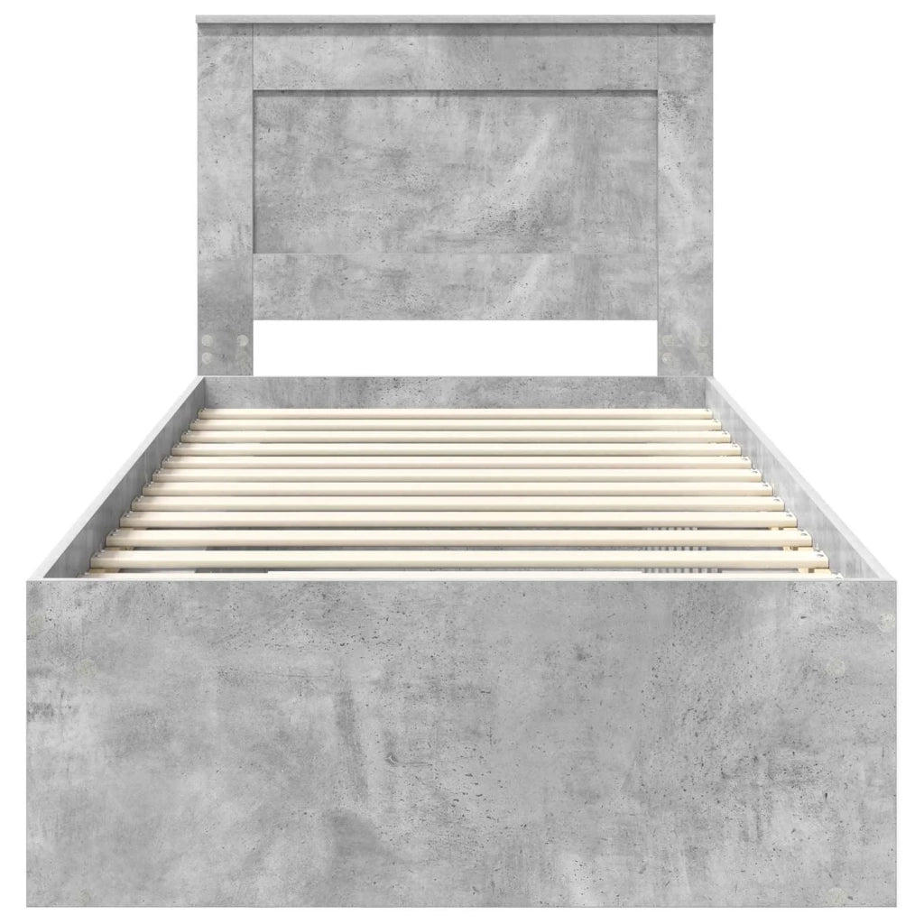 Struttura del letto Calcestruzzo 90 x 200 cm Pino massello
