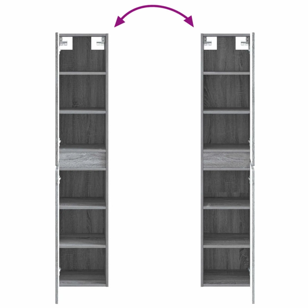 Set di mobili per il bagno 3 pz Sonoma grigio 3406069