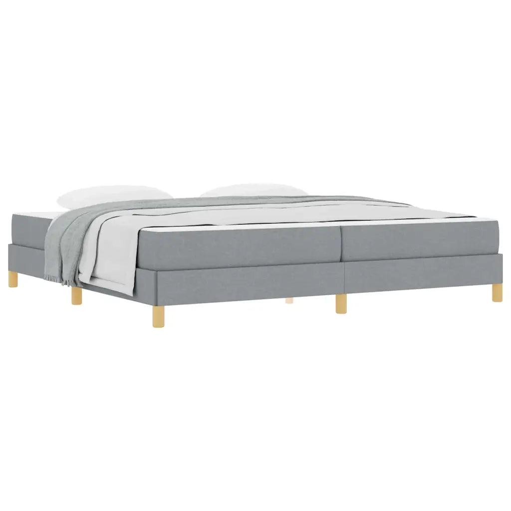 vidaXL Letto a molle Grigio chiaro e Marrone 200 x 200 cm