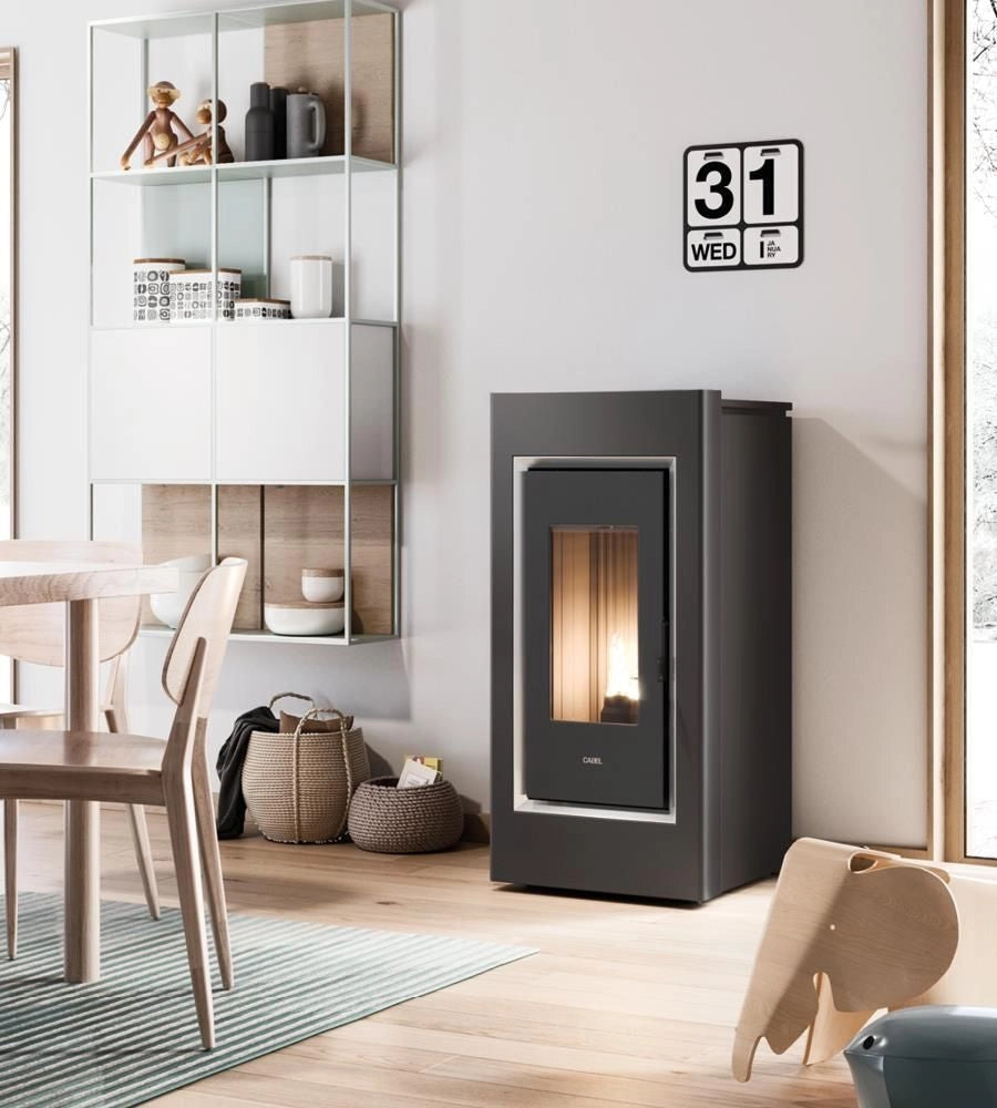Cadel Prince 11 stufa Libera installazione Pellet Nero, Bianco