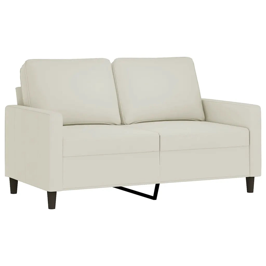 Set di Divani 3 pz con Cuscini Crema in Velluto 3201534