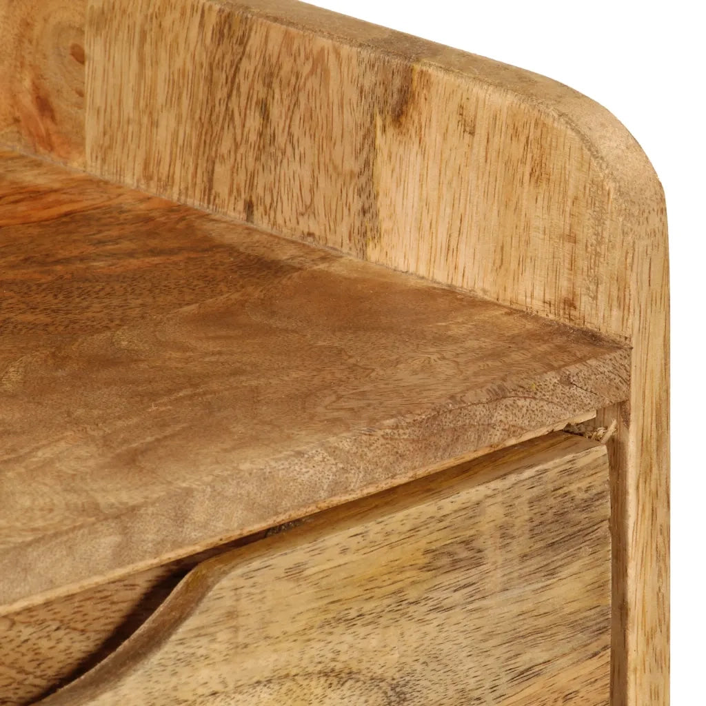Comodino-Tavolino da notte in Legno Massello di Mango 40x30x59,5 cm