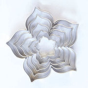 Set di 5 forme di biscotti a forma di fiore di loto, acciaio inossidabile, 15/25/35/45/55 mm