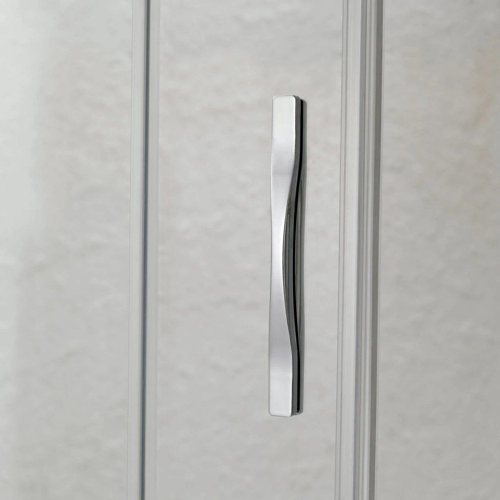 Box Doccia Angolare 80x90 cm 2 Ante Battenti in Cristallo Trasparente 6mm H198 Fosterberg Aalborg Duo