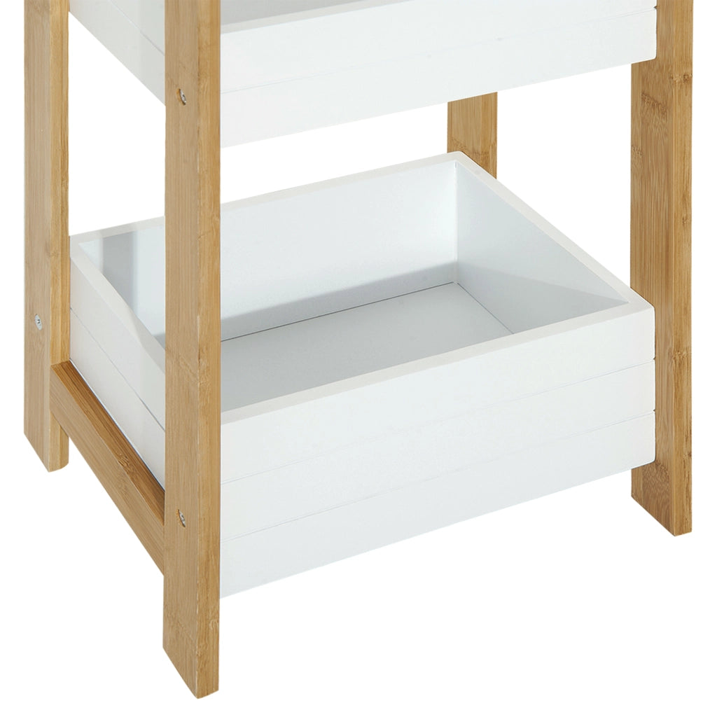 Mobile Bagno con Ripiani ¨C zephmum ¨C Bianco 27.5x20.8x74 cm