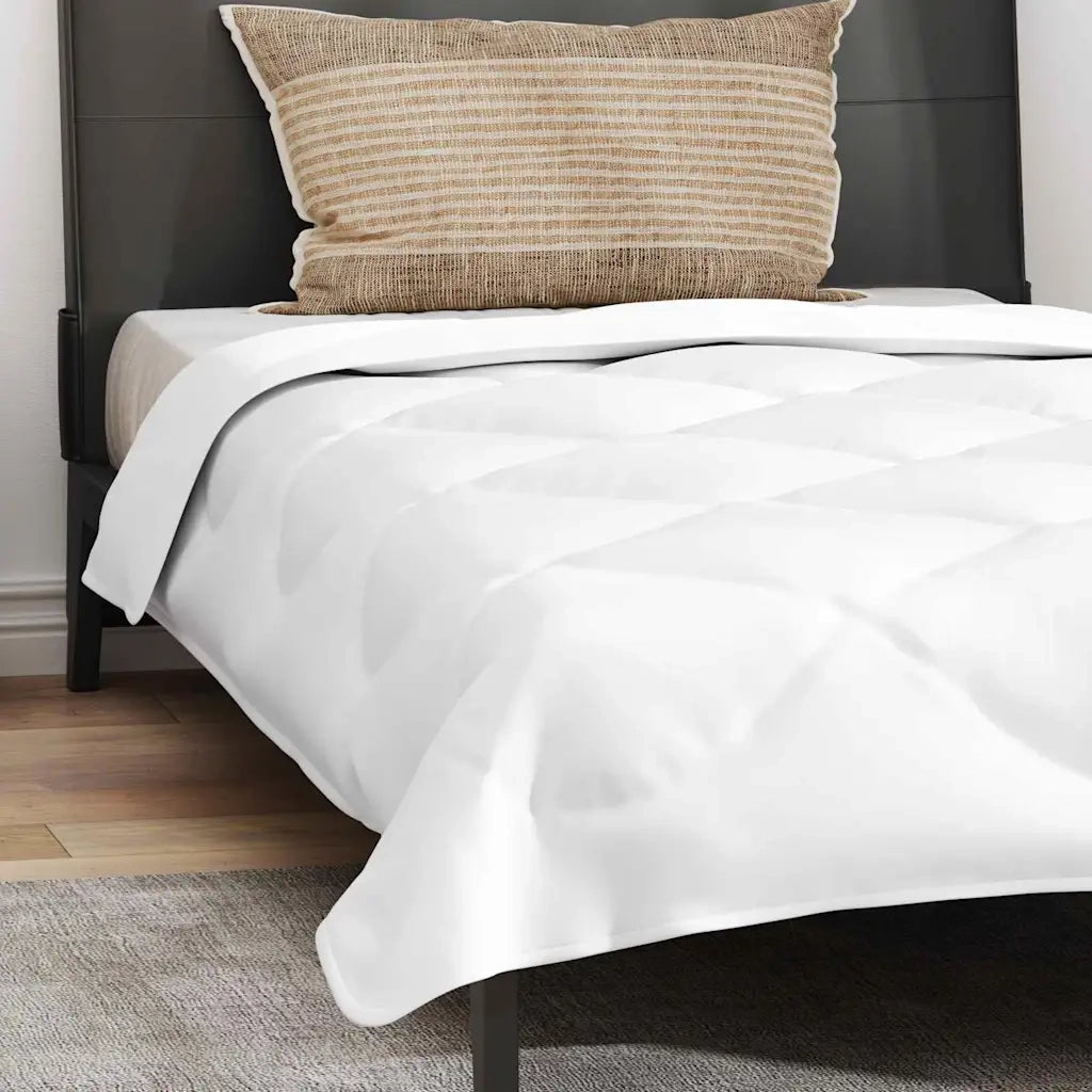 vidaXL Piumone con cuscino Bianco 140 x 200 cm Microfibra