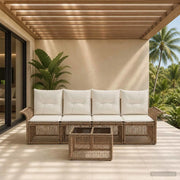 Set Divano da Giardino 5 pcs Beige polyrattan 3434757