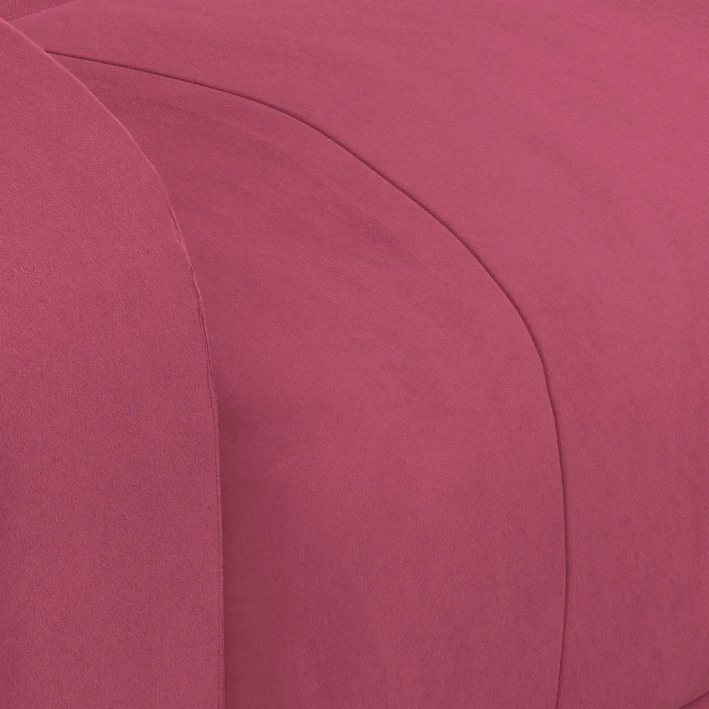 Poltrona Massaggiante Elettrica Rosso Vino in Velluto 3098409