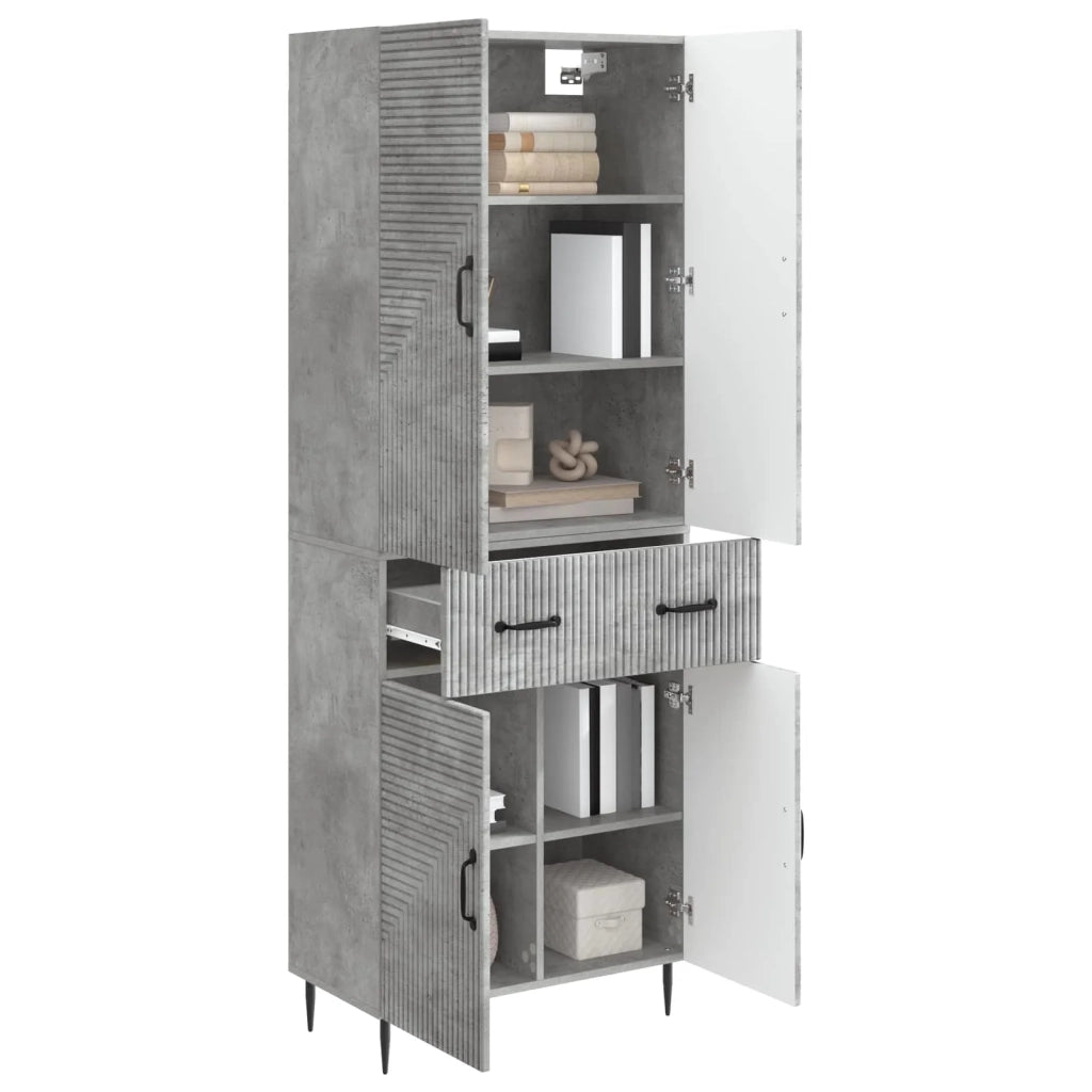 Set di armadi 2 pcs Grigio Cemento 66 x 34,5 x 89,5 cm