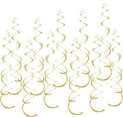 Decorazioni per festa - 30 spirali di adesivo per decorazione di festa - Sospensioni per festa - Decorazioni per compleanni e San Valentino