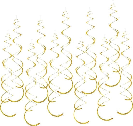 Decorazioni per festa - 30 spirali di adesivo per decorazione di festa - Sospensioni per festa - Decorazioni per compleanni e San Valentino
