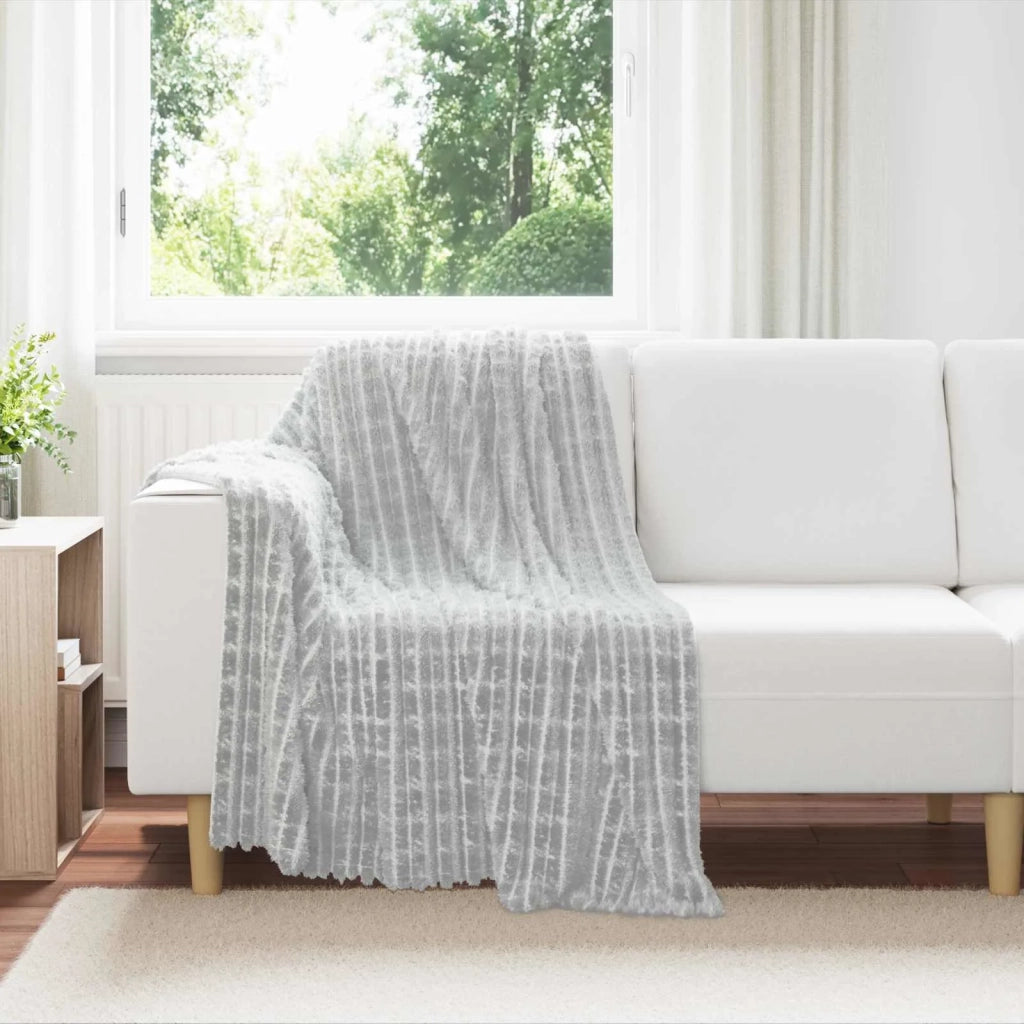 Coperte da Pile 6 pz Grigio 150 x 130 cm Panno