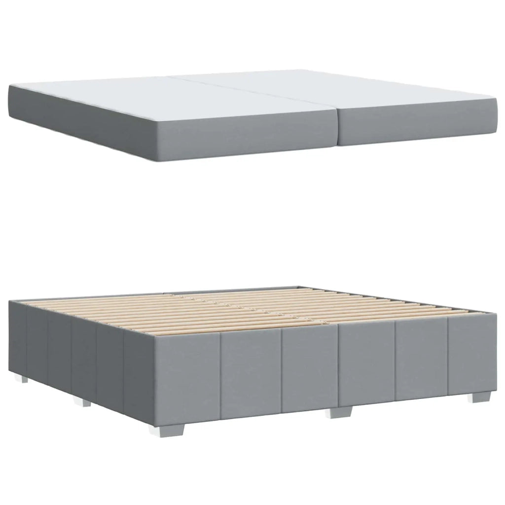 Struttura del letto Grigio chiaro 200 x 200 cm Tessuto