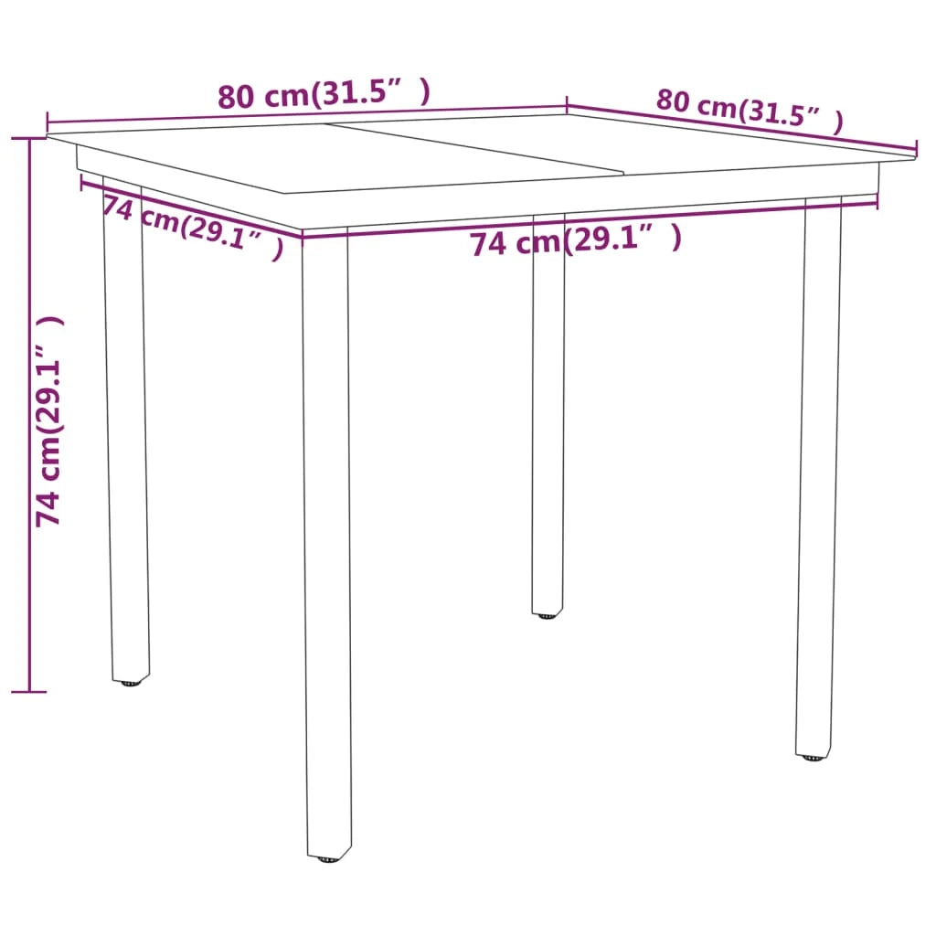 Set da pranzo da giardino per esterni 3 pezzi nero 02_0013651