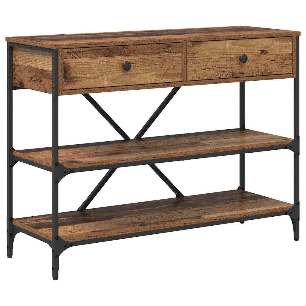 Tavolo consolle con cassetto Marrone 100 x 34,5 x 75 cm legno 871304