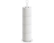 Houder diapertoni per bagno, houder diapertoni autonomo con riserva, spazio per 4 diapertoni per bagno/lavabo - interamente metallo, bianco