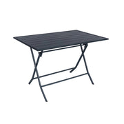 Tavolo da Giardino Pieghevole in Acciaio Malibu' Grigio 122 x 76 x 72 cm