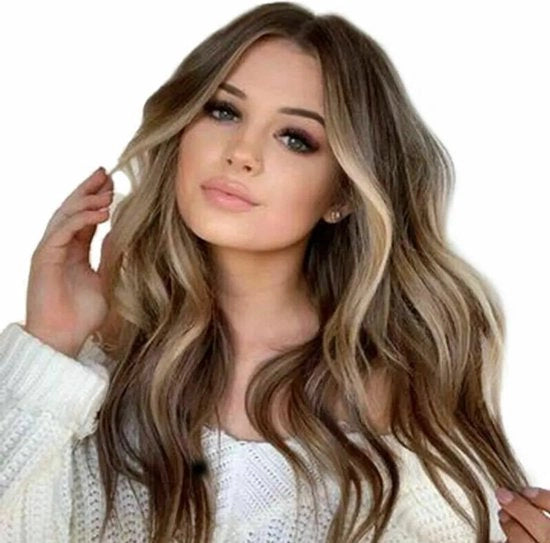 Parrucche ondulate per donne, parrucche con capelli lunghi, parrucche con capelli ricci, parrucche per cosplay, lunghezza circa 55cm