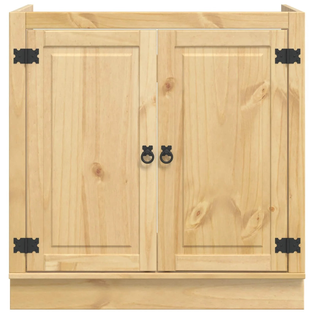 Armadio rettangolare in stile moderno con ampia capacità di contenimento 80 x 46 x 81 cm in pino massello color miele 02_0058899