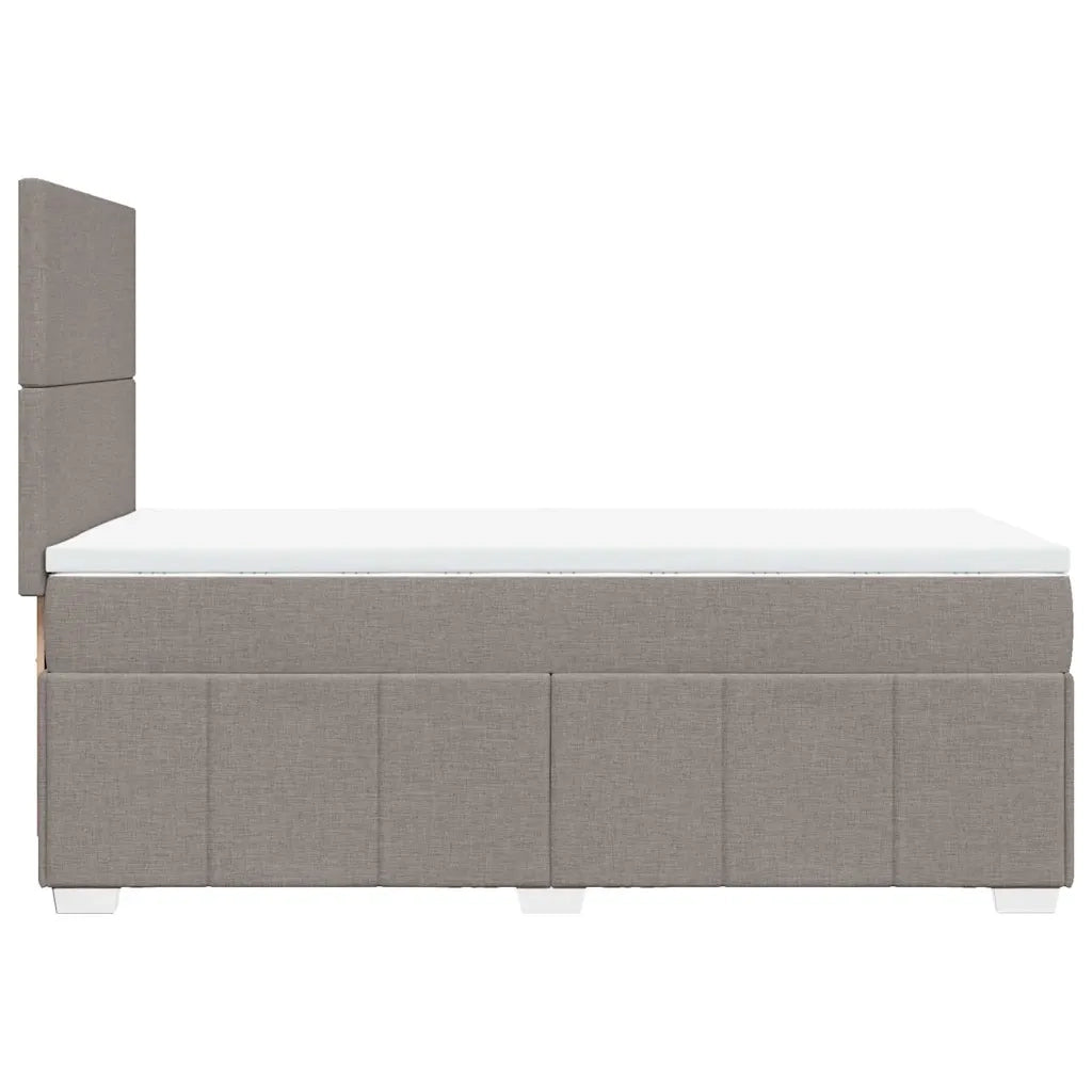 Giroletto a Molle con Materasso Tortora 80x200 cm inTessuto
