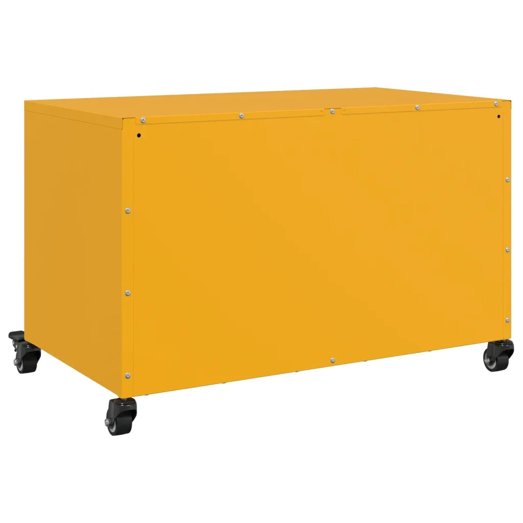 Mobile TV Giallo Senape 68x39x43,5 cm in Acciaio 846641