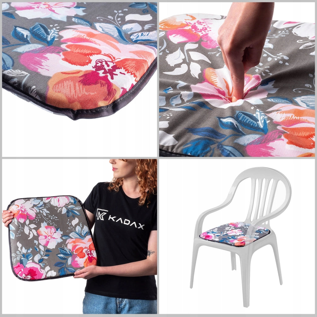 Cuscino per sedia da giardino KADAX, balcone, terrazzo, giardino, 40x38 cm, comodo