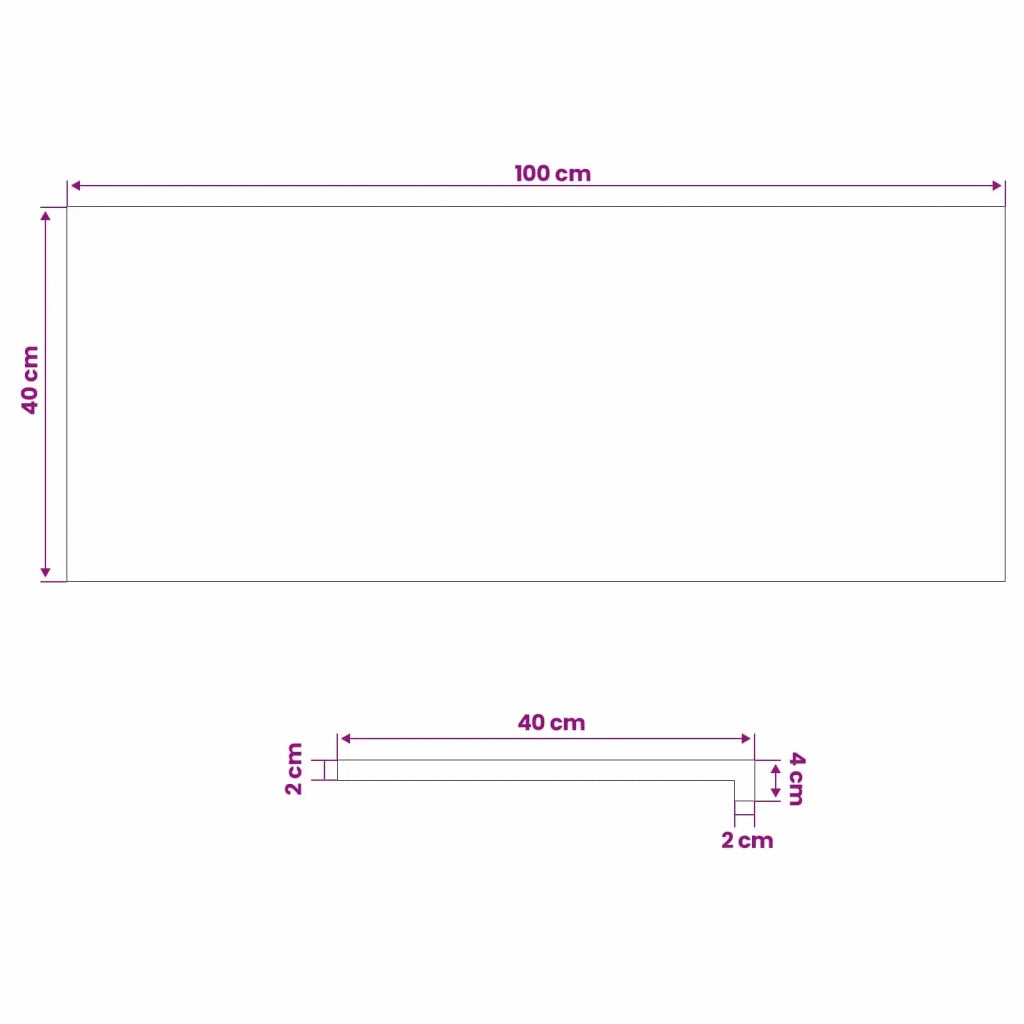 Soglie per finestre 2 pz Marrone Chiaro 100 x 40 x 2 cm 42048202