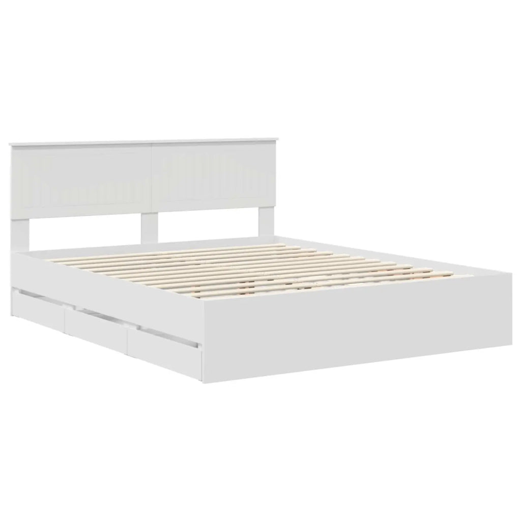 Struttura del letto Bianco 160 x 200 cm Legno Ingegnerizzato