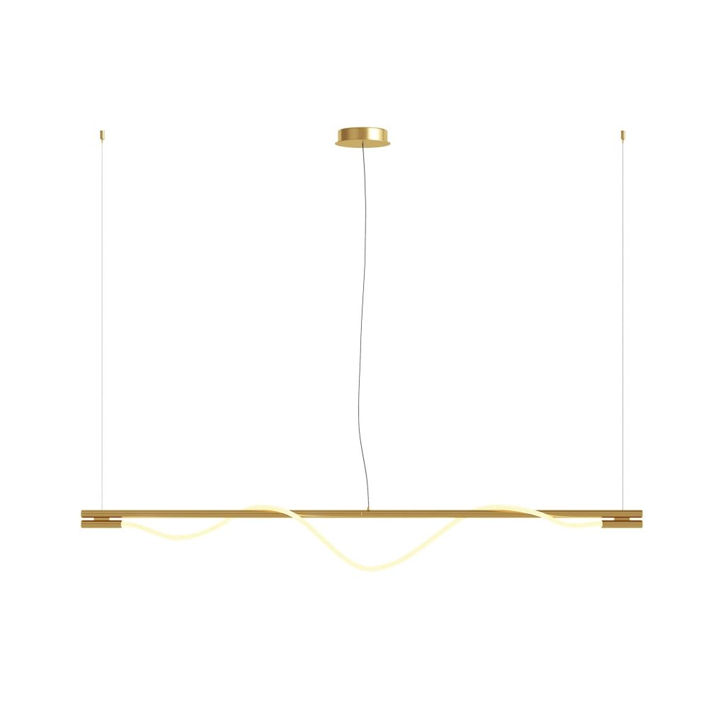 Maytoni Lampadario Sospensione Moderna Tau 1 luce LED integrato oro alluminio