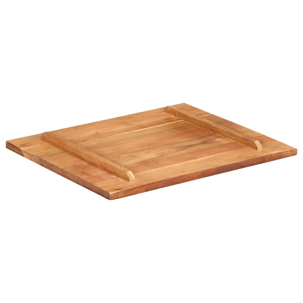 Piano Tavolo in Legno Massello di Acacia 25-27 mm 60x70 cm 285989