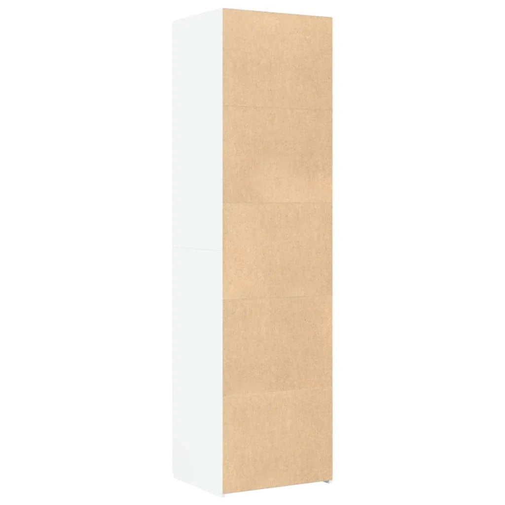 Buffet credenza cassettiera mobiletto mobile contenitore organizer cucina soggiorno salotto alto 50 x 42,5 x 185 cm legno ingegnerizzato bianco 02_0032462