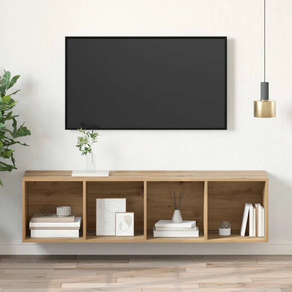 vidaXL Mobile TV da Muro rovere artigianale 37 x 37 x 142.5 cm
