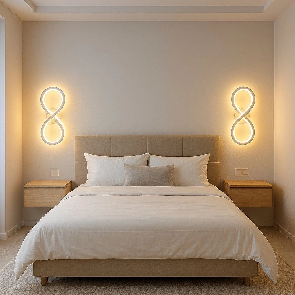 Trade Shop - Applique A Led Da Parete A Forma Di Infinito 10 W Tecnologia Cct Lampada Muro Aq33-b3c -
