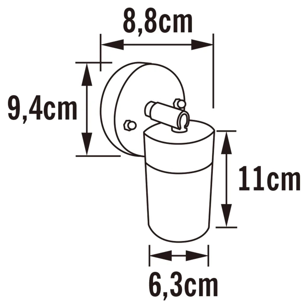 KONSTSMIDE Lampada da Parete Modena Regolabile 1x7 W Acciaio Inox 434038