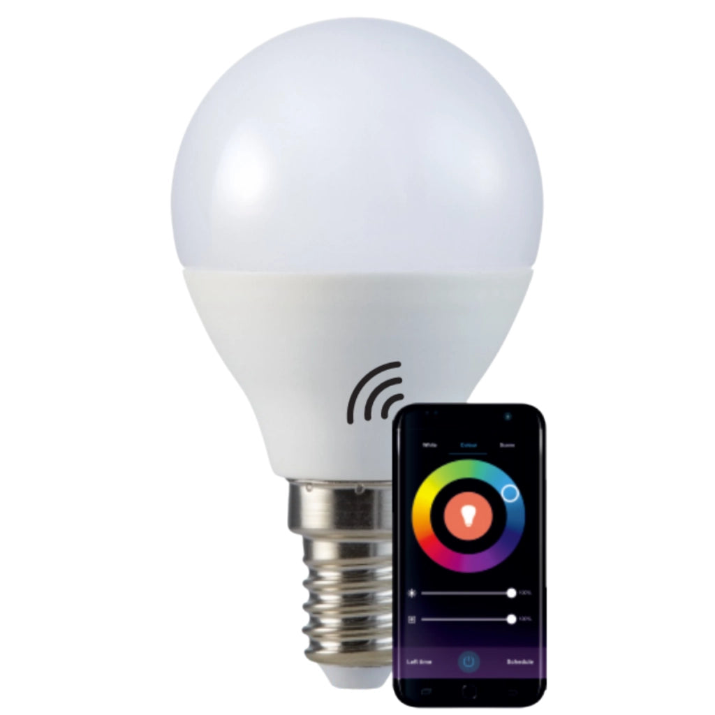 Lampadina LED WiFi Tuya E14 G45 5,5W RGB+CCT Polux