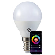Lampadina LED WiFi Tuya E14 G45 5,5W RGB+CCT Polux