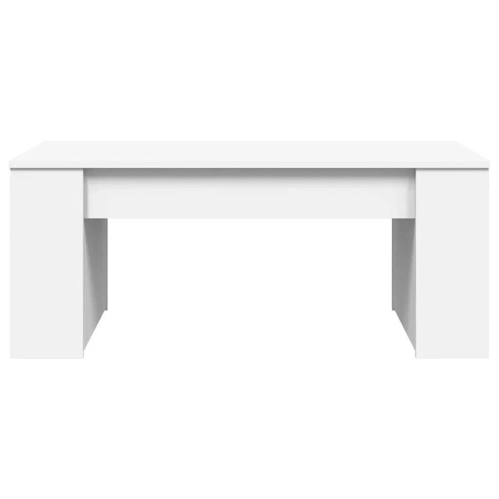 Tavolino da Salotto Bianco 102x55x42 cm in Legno Multistrato 831853