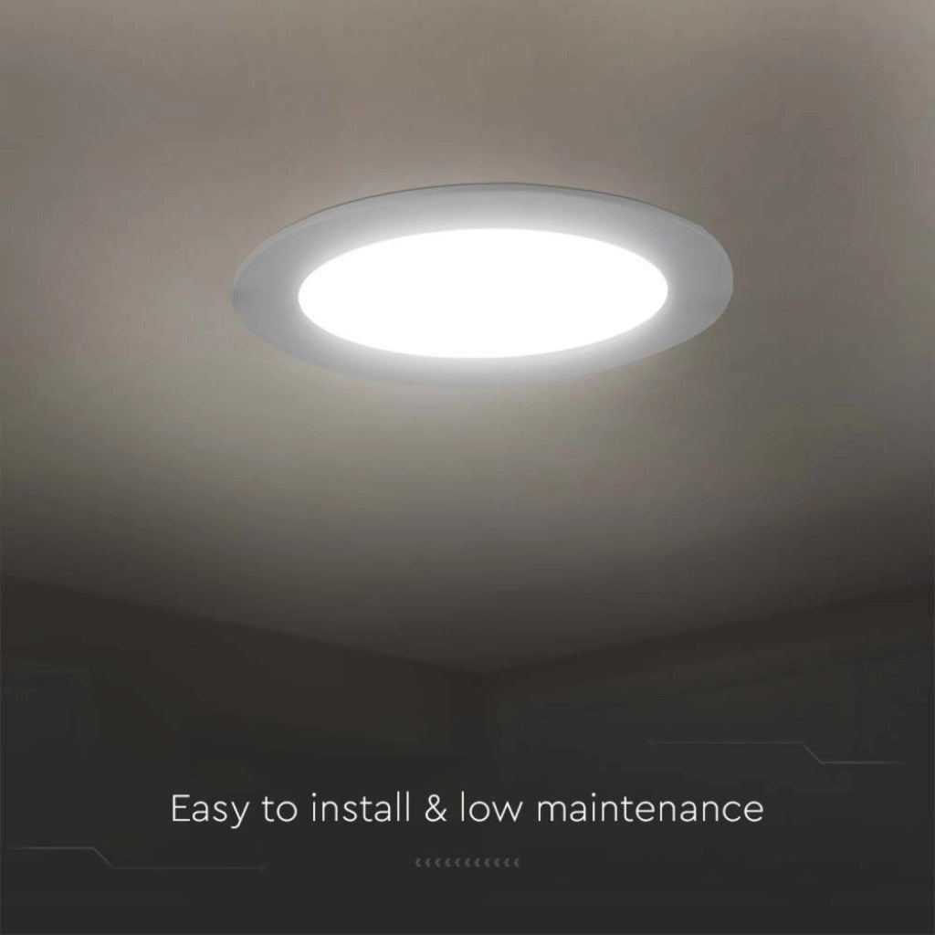 Faretto Pannello Led Da Incasso Rotondo 24W Bianco Caldo Diametro 300mm SKU-7867