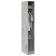 Armadio Grigio Cemento 30x50x200 cm in Legno Multistrato